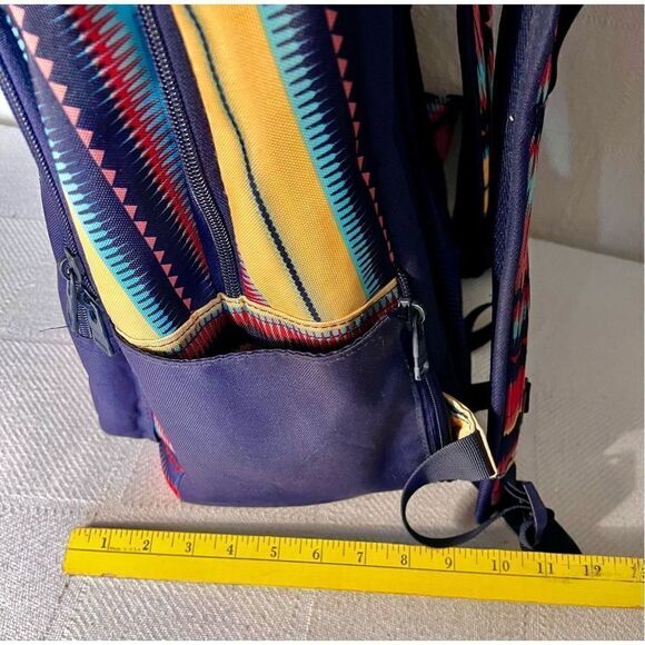 Roxy Bohemian Aztec Print Colorful Multi-Pocket Laptop Compartment Back - Picture 10 of 16